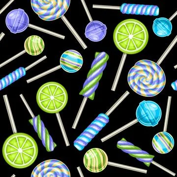 Vector Lollipop Seamless Pattern 스톡 일러스트