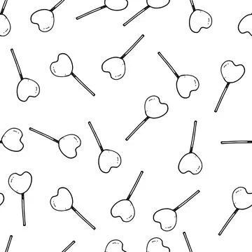 Vector lollipops seamless pattern. Stock Illustration