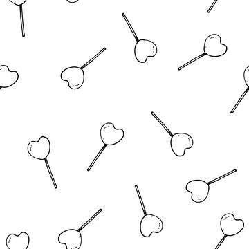 Vector lollipops seamless pattern. Stock Illustration
