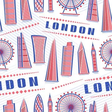 Vector London Seamless Pattern Stock Illustration