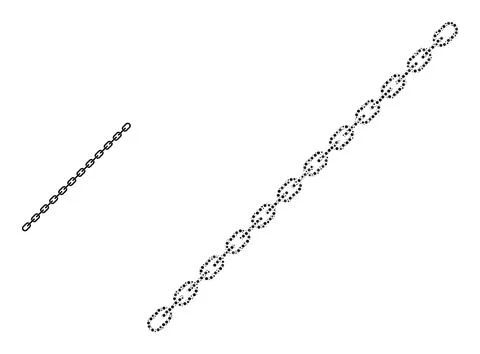 Vector Long Chain Mosaic of Dots Stock Illustration