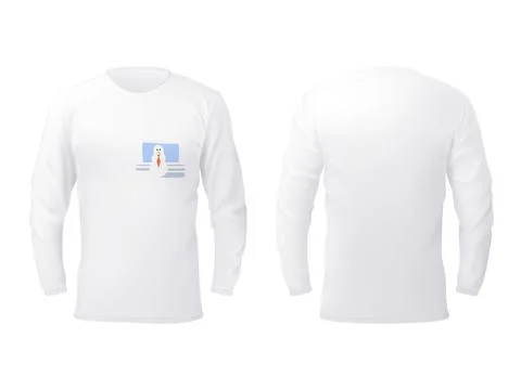 Vector long sleeve shirt in mesh gradient style. Editable color Stock Illustration