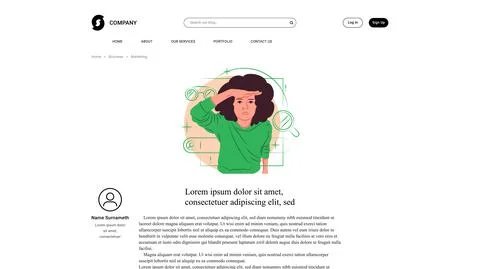 Vector looking girl in shadow of sharp lines style . Editable illustration Stock Illustration