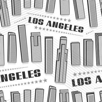 Vector Los Angeles Seamless Pattern Stock Illustration