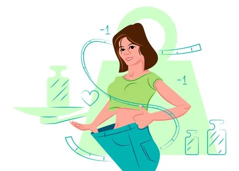 Vector lose weight in shadow of sharp lines style Illustrazione stock