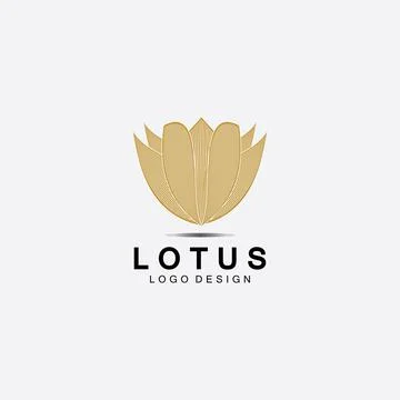 Vector lotus flowers design for spa, yoga class, hotel and resort Stock Illustration