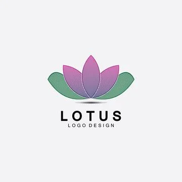 Vector lotus flowers design for spa, yoga class, hotel and resort Stock Illustration