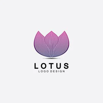 Vector lotus flowers design for spa, yoga class, hotel and resort Illustrazione stock