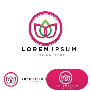 Vector lotus flowers design for spa, yoga class, hotel and resort イラスト素材