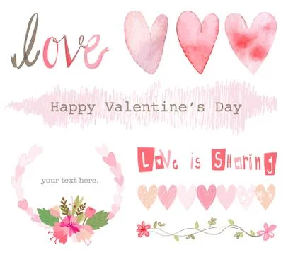 Vector of love elements Stock-Illustration
