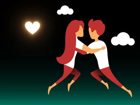 Vector love in gradient style. Editable illustration Stock Illustration