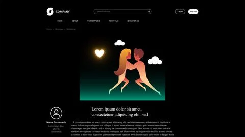 Vector love in gradient style . Editable illustration Stock Illustration