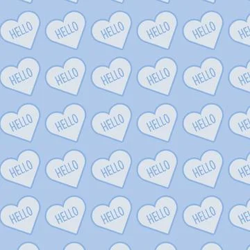 Vector love heart HEY pattern design Stock Illustration