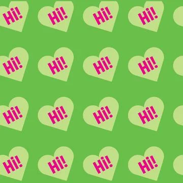 Vector love heart HEY pattern design Stock Illustration