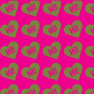Vector love heart HEY pattern design Illustrazione stock