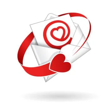 Vector Love mail open letter illustration Stock Illustration