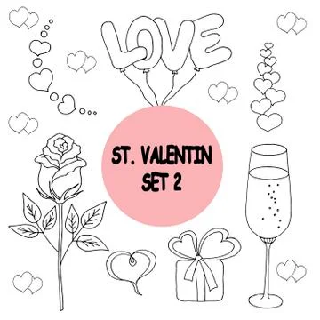 Vector on love theme. Beautiful abstract pattern with Valentine's day seamless Stock Illustration