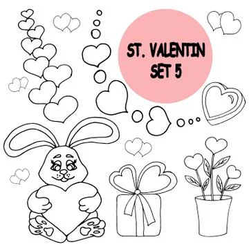 Vector on love theme. Beautiful abstract pattern with Valentine's day seamless Stock Illustration