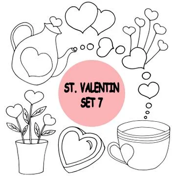 Vector on love theme. Beautiful abstract pattern with Valentine's day seamless Stock Illustration