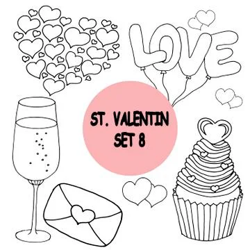 Vector on love theme. Beautiful abstract pattern with Valentine's day seamless Stock Illustration