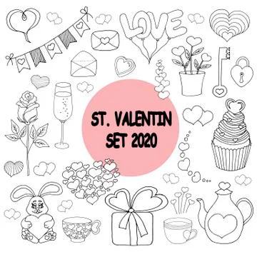 Vector on love theme. Beautiful abstract pattern with Valentine's day seamless Stock Illustration