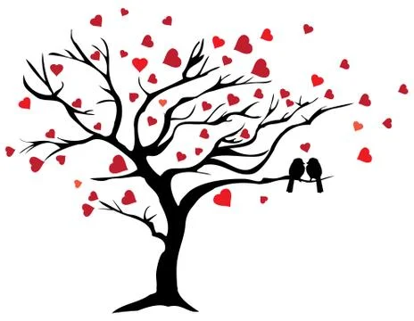 Vector Love Tree Stock Illustration