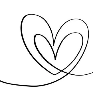 Vector love two hearts logo sign. Romantic illustration symbol pairs, passion Stock Illustration