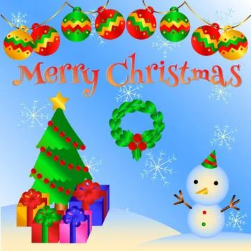 Vector Lovely Christmas Card.Pattern 4 Stock Illustration