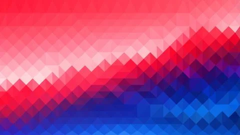 Vector Low poly abstract blue and red background, trendy, geometric, busine.. Stock Illustration