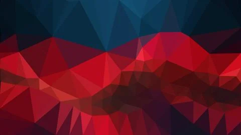 Vector Low poly abstract blue and red background, trendy, geometric, busine.. Stock Illustration