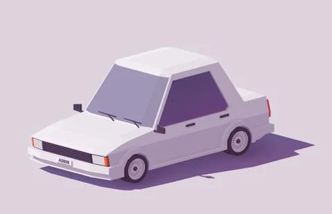 Vector low poly car Stock Illustration