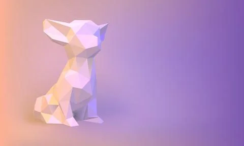 Vector Low-poly dog Stock Illustration