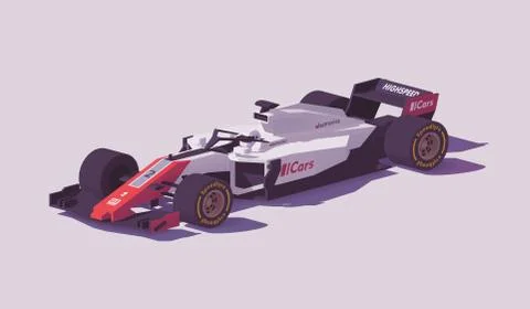 Vector low poly formula racing car Stock Illustration