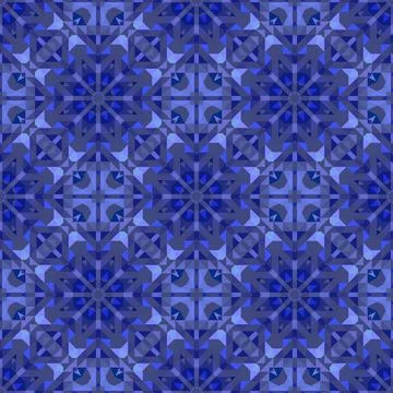 Vector low poly seamless pattern , abstract blue background, trendy, geomet.. Stockillustratie