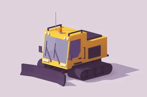 Vector low poly snowcat Stock Illustration