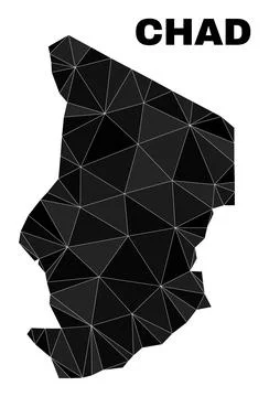 Vector Lowpoly Chad Map Stockillustratie