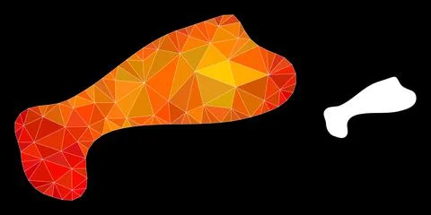 Vector Lowpoly Spot Icon with Fire Gradient Illustrazione stock