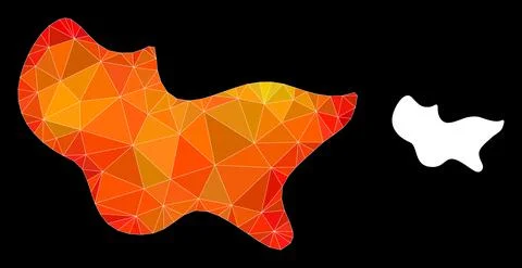 Vector Lowpoly Spot Icon with Flame Gradient Illustrazione stock