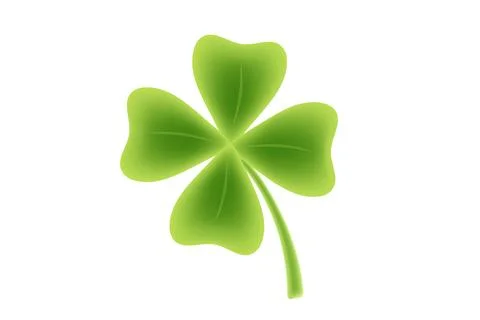 Vector lucky four leaf clover for Patrick's day. Stock Illustration