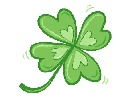 Vector lucky four leaf clover for Patrick's day. Four leaf lucky clover. Sh.. Stock Illustration