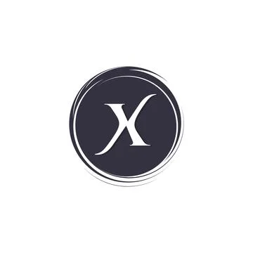 Vector luxury circular element design with Letter X Stock Illustration