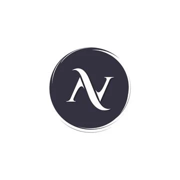 Vector luxury circular element design with Letter N Stock Illustration
