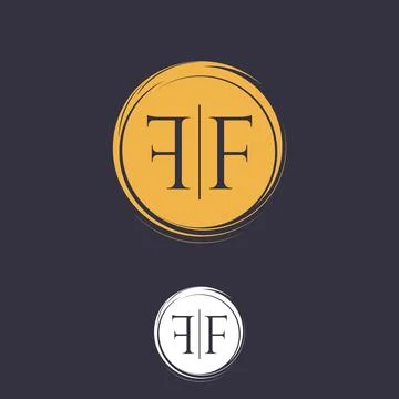 Vector luxury style letter FF logo monogram alphabet Illustrazione stock