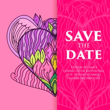 Vector luxury wedding invitation with mandala Stock Illustration