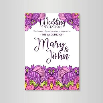 Vector luxury wedding invitation with mandala Stock Illustration