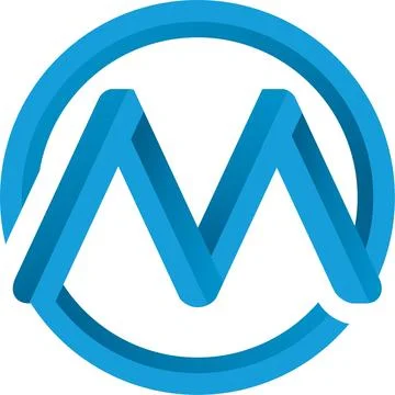 Vector m letter logo template Stock Illustration