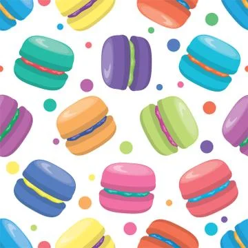 Vector macaron seamless pattern Stock Illustration