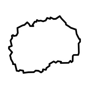 Vector macedonia outline map on white background Stock-Illustration