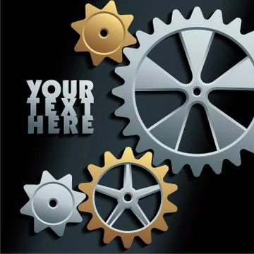 Vector machine gears background Stock Illustration