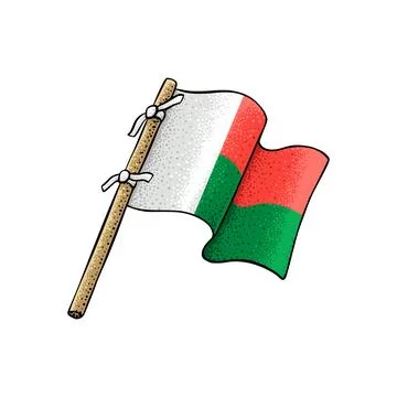 Vector of Madagascar Flag Stock Illustration